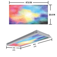 Lanqiao Fluorescent Light Covers For Classroom Office Decorations,Outer Space,Enhance Mood And Reduce Stress,Easy To Install Fluorescent Light Covers,2X4 Multicolor