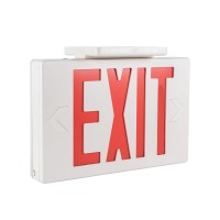 Gruenlich Led Emergency Exit Sign With Double Face And Back Up Batteries- Us Standard Red Letter Exit Lighting, Ul 924 Qualified, 120-277 Voltage, 1-Pack