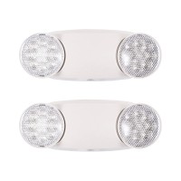 Gruenlich Led Emergency Light, Exit Lighting Fixtures With 2 Led Bug Eye Heads And Back Up Batteries, Ul 924 Qualified, 120-277 Voltage, 2-Pack