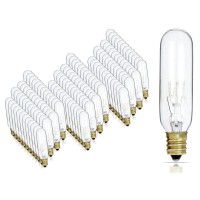 Satco S3912 15 Watt 145 Volt T6 Incandescent Light Bulb; Clear; 2700K Warm White Light; 90 Lumens; E12 Candelabra Base; For Vintage, Elegant Classic Chandeliers (120 Incandescent Light Bulbs)