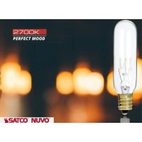 Satco S3912 15 Watt 145 Volt T6 Incandescent Light Bulb; Clear; 2700K Warm White Light; 90 Lumens; E12 Candelabra Base; For Vintage, Elegant Classic Chandeliers (120 Incandescent Light Bulbs)