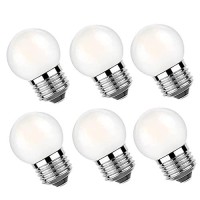 Ldchiuen Mini G40 E26 1W Low Watt Edison Led Bulb 15 Watt Warm White 2700K Vintage Globe Night Light For Ceiling Fan, Chandelier, Vanity, 6Pack