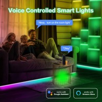 Kexu Led Lights For Bedroom 100 Ft Voice Control Smart Wifi Led Lights Work With Alexa Google Home Music Sync Color Changing Led Strip Lights For Room D