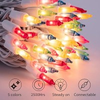 Easter Decorations Mini String Lights 265 Feet 100 Count Mini Light Set On White Wire Plug In End To End Connectable For Indo