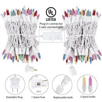 Easter Decorations Mini String Lights 265 Feet 100 Count Mini Light Set On White Wire Plug In End To End Connectable For Indo