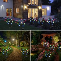 Zwjbsgy Solar Lights Outdoor - New Upgraded Solar Garden Lights, 2 Pack Waterproof Colored Fairy Landscape Tree Solar Lights For Pathway Patio Yard Deck Walkway Christmas Decoration