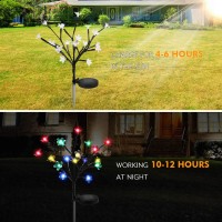 Zwjbsgy Solar Lights Outdoor - New Upgraded Solar Garden Lights, 2 Pack Waterproof Colored Fairy Landscape Tree Solar Lights For Pathway Patio Yard Deck Walkway Christmas Decoration