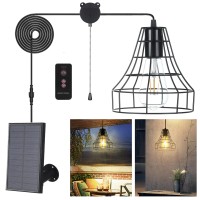 Gosunwey Solar Pendant Lights Outdoor Indoor With Remote Chicken Coop Lights Solar Powered Shed Light With On Off Switch Solar