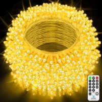 403Ft 1000 Led Christmas Lights Outdoor Decorations Super Long Xmas Fairy Lights Waterproof 8 Modes Timer String Lights For Outside House Tree Patio Yard Wedding Party Indoor Holiday Decor-Warm White