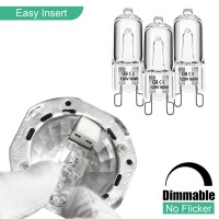 Jaenmsa G9 Halogen Light Bulbs, 12 Pack G9 Bulb 2 Pin Base Jcd Type, 60 Watt 120V T4 Bi-Pin Xenon Small Light Bulb For Range Hood Light, Microwave Oven, Bathroom Light Bulbs, Chandeliers, Dimmable