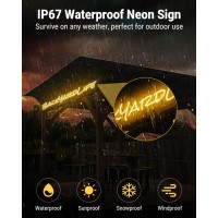 Large Outdoor Custom Neon Sign Waterproof For Backyard Personalized Outdoor Dimmable Neon Light Battery Upgraded Waterproof Le