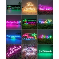 Large Outdoor Custom Neon Sign Waterproof For Backyard Personalized Outdoor Dimmable Neon Light Battery Upgraded Waterproof Le