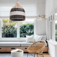 Arturesthome Rattan Pendant Light For Kitchen Island, Handmade Woven Hanging Ceiling Light Lampshade For Living Room Bedroom - 9.8