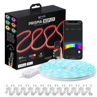 Geeni Prisma Neoflex Smart Wifi Led Strip Lights, Waterproof Color Changing Rgb Silicone Led Light Strips For Bedroom And Outdoors With App Remote Control, Works With Alexa And Google Home, 16.4 Ft, White, (Gn-Ew018-999)