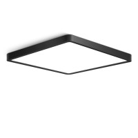 12 Inch Square Led Ceiling Light 24W Cri 90 5000K Daylight Super Bright Ceiling Lights 3200Lm Black Flush Mount Led Lamp Rec