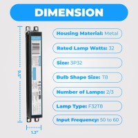 Replacement For Icn3P32Sc 1 2 3 Lamp T8 Fluorescent Electronic Ballast 120277V Instant Start Standard Ballasts 10