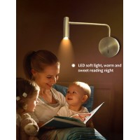 Zerouno Wall Mounted Reading Light For Bedroom, Hardwired Sconces With Switch Led 3000K Bedside Reading Lamp (Bronze)