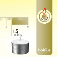 Bolsius 30 Pack White Tealight Candles - Unscented Lights With 8 Hour Burning Time - Premium European Quality - Special For Weddings, Home Decor, Spa, Restaurants, Parties, And Special Occasions