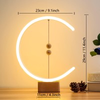 Lonrisway Balance Lamp, Desk Lamp Smart Magnetic Suspension Balance Light Creative Led Night Light Table Lamp Fun Birthday Present Modern Home Dorm Bedside Wood