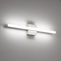 Combuh Led Bathroom Vanity Light Bar Dimmable Ip44 Over Mirror Lighting Fixture 24Inch Wall Sconces Indoor 14W Modern Cool White 6000K Chrome