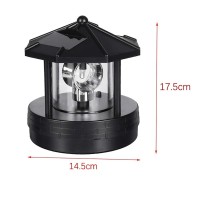 Vluoo Lighthouse Solar Lights 360 Degree Rotating Lighthouse Beacon Led Solar Lighthouse Light Outdoor Waterproof Led Solar Powered Lighthouse Garden Decor For Outside