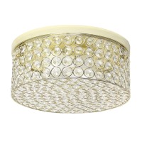 Lalia Home Glam 2 Light 12 Inch Round Flush Mount Gold