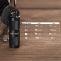 Olight I1R 2 Pro Eos 180 Lumens Edc Rechargeable Keychain Flashlight, Powered By Built-In Rechargeable Battery With Type-C Usb Cable, Slim Mini Handheld Light For Everyday Carry