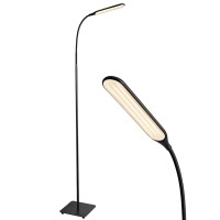 Led Floor Lamp, 4 Brightness Levels & 4 Colors Dimmable Floor Lamp Modern Standing Light Adjustable Gooseneck Task Lighting For Reading Living Room Bedroom Office Piano