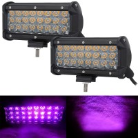 Pink Purple Led Driving Work Decoration Neon Light Bar Spot 7