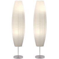 Diploma Paper Floor Lamp Set Of 2 Rice Paper Lantern Lamps With Paper Shades - Rice Paper Floor Lamps For Living Room Fits In Modern Room Decor 59 Inches Tall Dorm Room Essentials (Set Of 2)