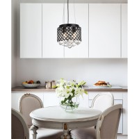 Tully 4 Lights Pendant In Black