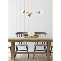 Briggs 32 Inch Pendant In Brass With Clear Shade