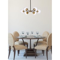 Briggs 30 Inch Pendant In Black And Brass With Clear Shade