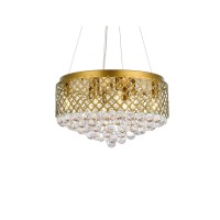 Tully 8 Lights Pendant In Brass