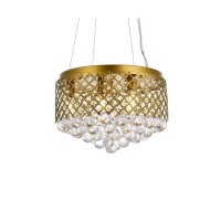 Tully 6 Lights Pendant In Brass