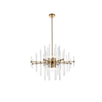 Sienna 27 Inch Crystal Rod Pendant In Gold