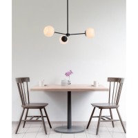 Briggs 32 Inch Pendant In Black With White Shade