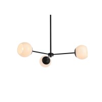 Briggs 32 Inch Pendant In Black With White Shade