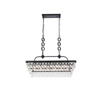 Nordic 32 Inch Rectangle Pendant In Black