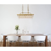 Nordic 32 Inch Rectangle Pendant In Brass