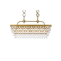 Nordic 32 Inch Rectangle Pendant In Brass