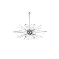 Sienna 46 Inch Crystal Rod Pendant In Chrome