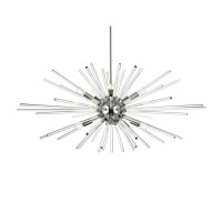 Sienna 46 Inch Crystal Rod Pendant In Chrome