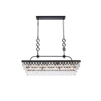 Nordic 40 Inch Rectangle Pendant In Black