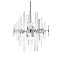 Sienna 23 Inch Crystal Rod Pendant In Chrome