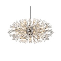 Vera 42 Inch Crystal Starburst Oval Pendant In Chrome