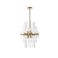 Sienna 17 Inch Crystal Rod Pendant In Gold