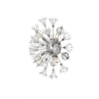 Vera 19 Inch Crystal Starburst Wall Sconce In Chrome