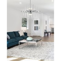 Sienna 31 Inch Crystal Rod Pendant In Chrome