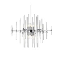 Sienna 31 Inch Crystal Rod Pendant In Chrome